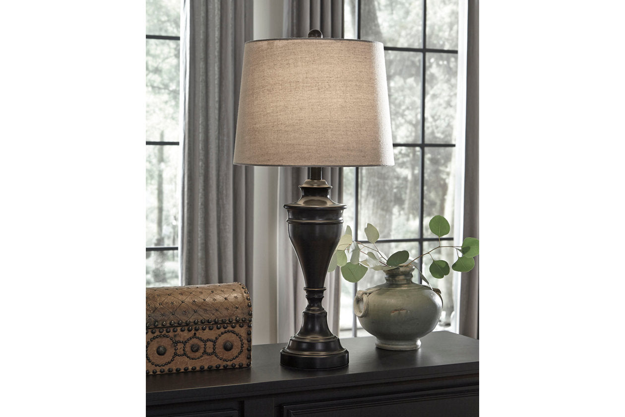 Darlita Bronze Finish Table Lamp, Set of 2 - L204024 - Luna Furniture - Dallas Store