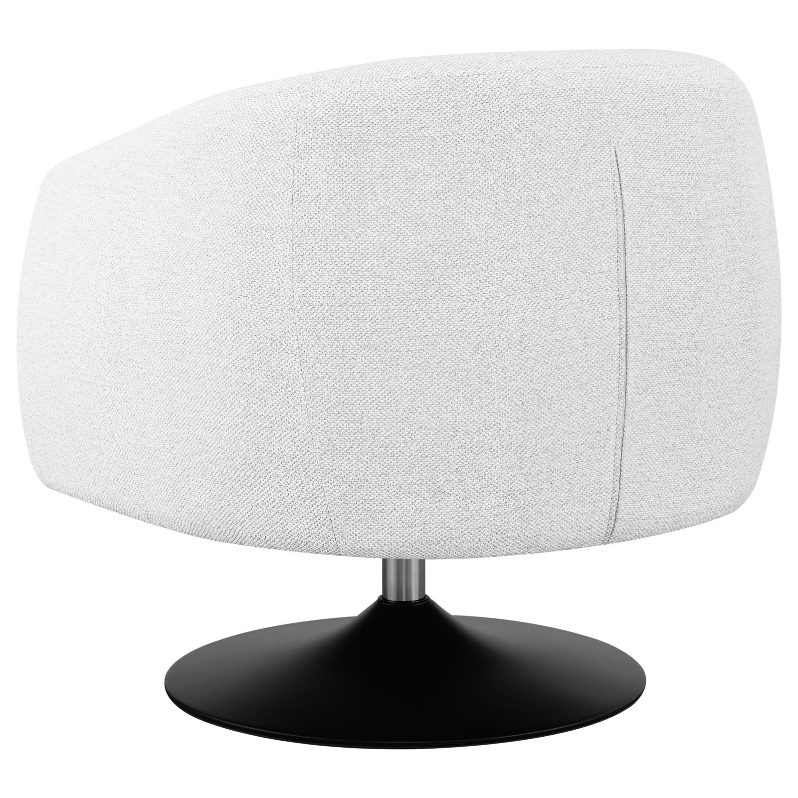 Dave Beige/Matte Black Upholstered Swivel Accent Chair - 905739 - Luna Furniture - Dallas Store