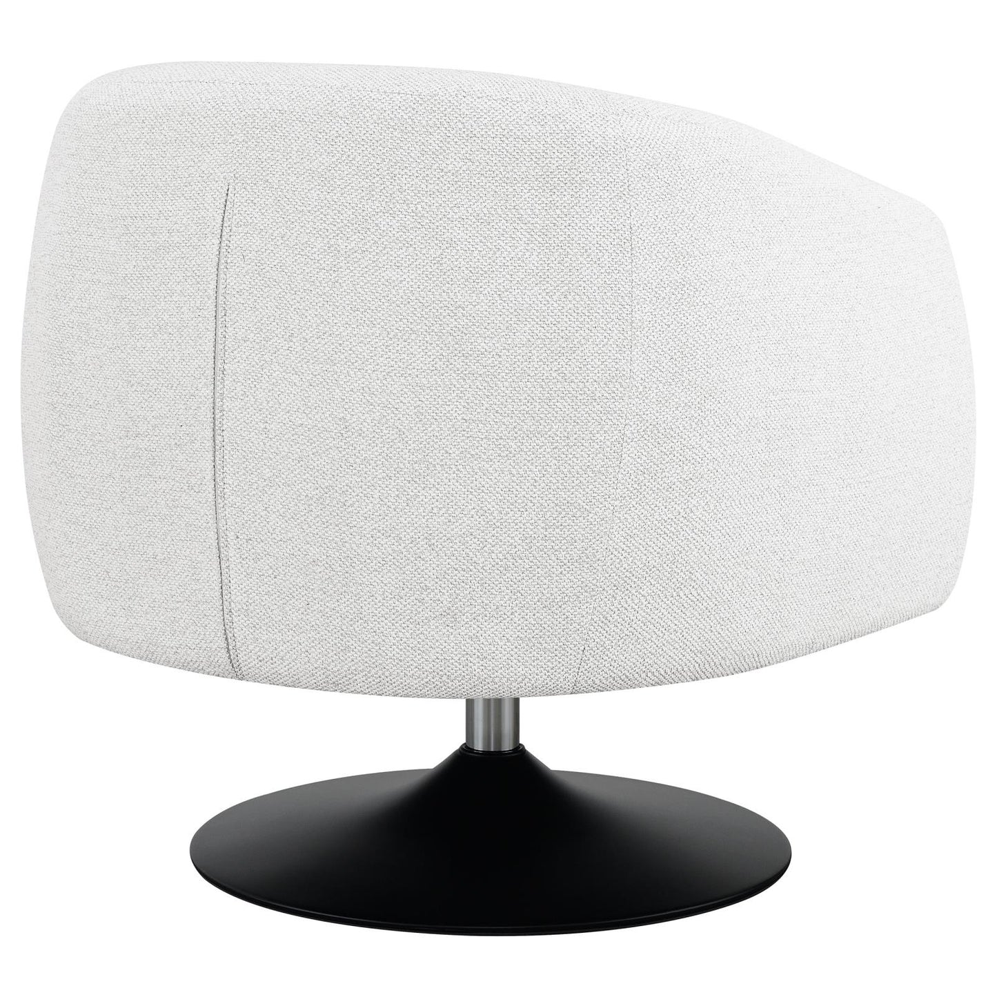 Dave Beige/Matte Black Upholstered Swivel Accent Chair - 905739 - Luna Furniture - Dallas Store