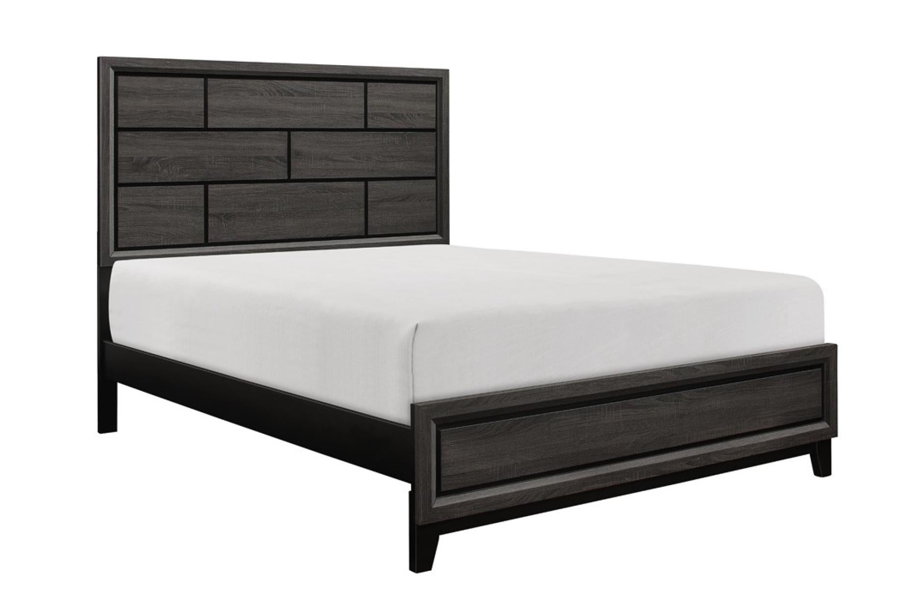 Davi Gray Panel Bedroom Set - SET | 1645K-1 | 1645-3 | 1645-5 | 1645-6 | 1645-4 | 1645-9 - Luna Furniture - Dallas Store