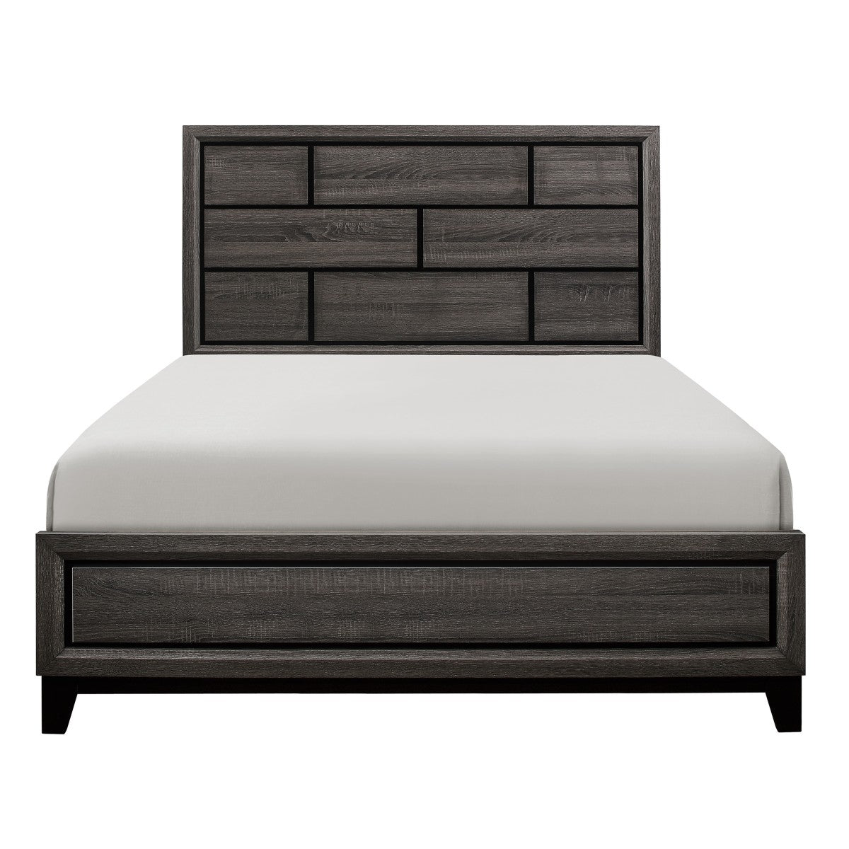 Davi Gray Panel Bedroom Set - SET | 1645K-1 | 1645-3 | 1645-5 | 1645-6 | 1645-4 | 1645-9 - Luna Furniture - Dallas Store