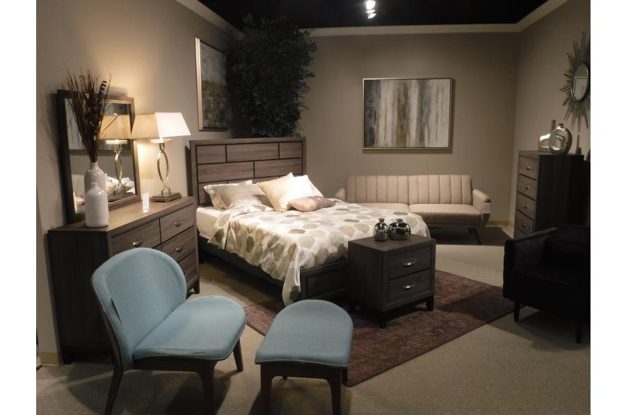 Davi Gray Panel Bedroom Set - SET | 1645K-1 | 1645-3 | 1645-5 | 1645-6 | 1645-4 | 1645-9 - Luna Furniture - Dallas Store