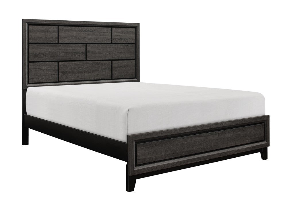 Davi Gray Queen Panel Bed - SET | 1645-1 | 1645-3 - Luna Furniture - Dallas Store