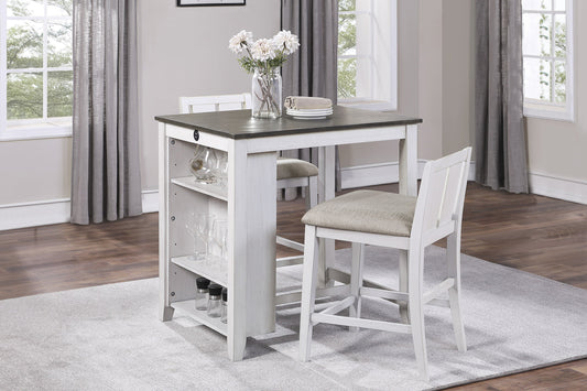Daye White/Gray 3-Piece Counter Height Set - 5773WH-32 - Luna Furniture - Dallas Store