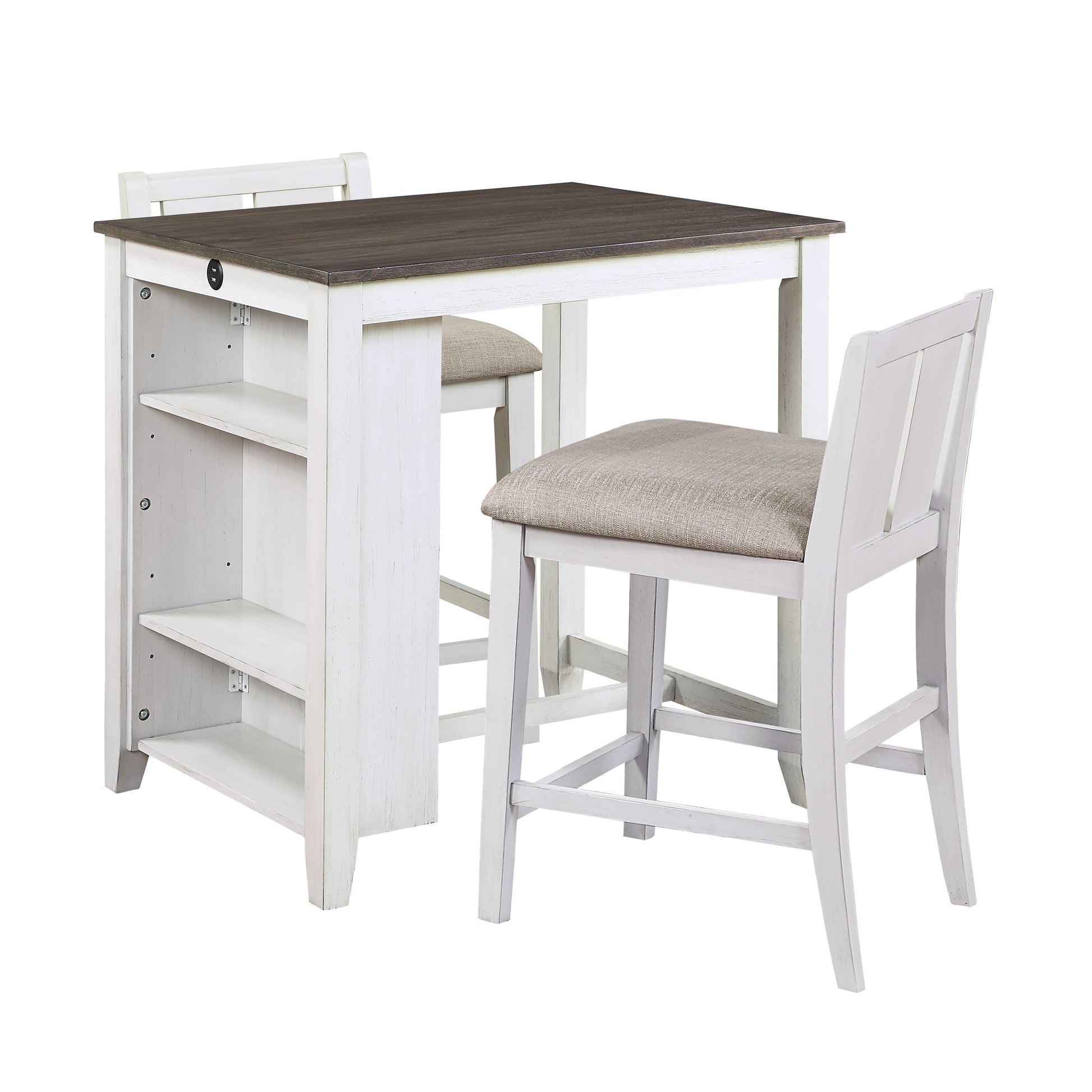 Daye White/Gray 3-Piece Counter Height Set - 5773WH-32 - Luna Furniture - Dallas Store