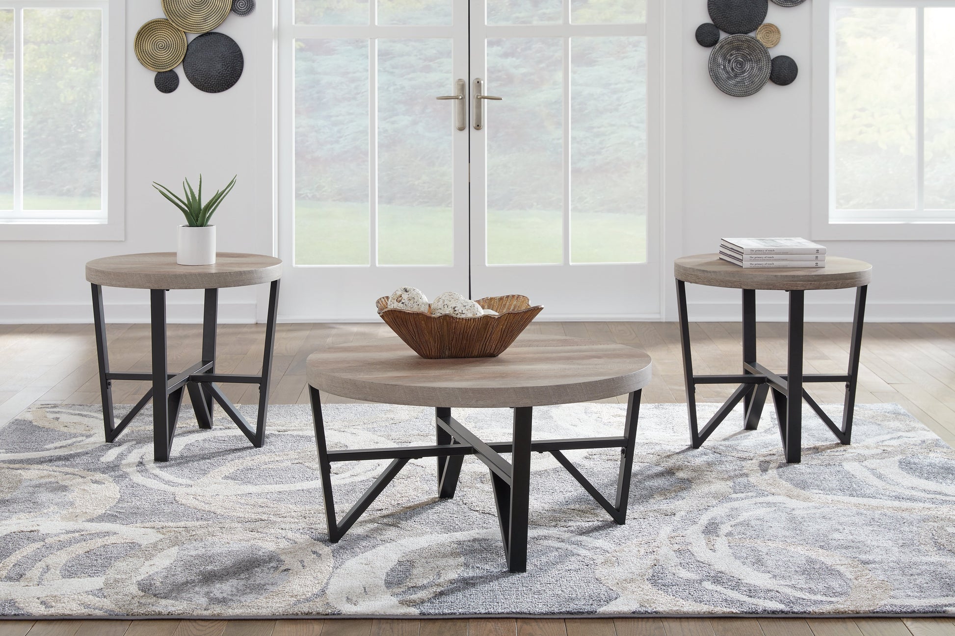 Deanlee Grayish Brown/Black Table (Set of 3) - T235-13 - Luna Furniture - Dallas Store
