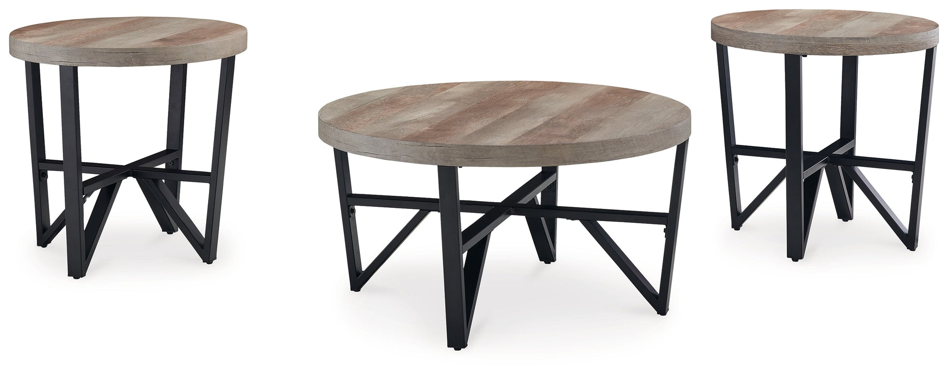 Deanlee Grayish Brown/Black Table (Set of 3) - T235-13 - Luna Furniture - Dallas Store