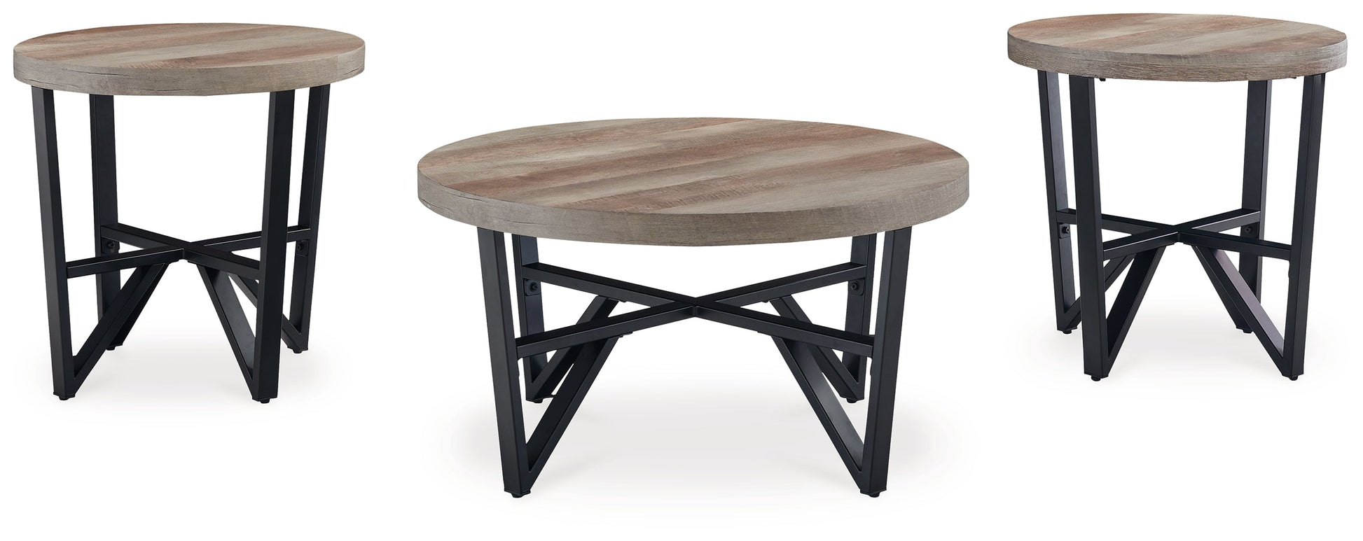 Deanlee Grayish Brown/Black Table (Set of 3) - T235-13 - Luna Furniture - Dallas Store
