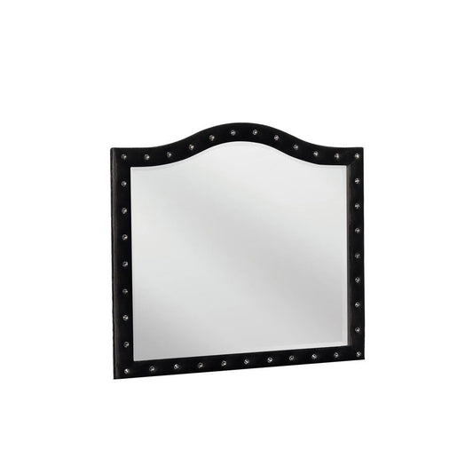 Deanna Black Button Tufted Mirror - 206104 - Luna Furniture - Dallas Store