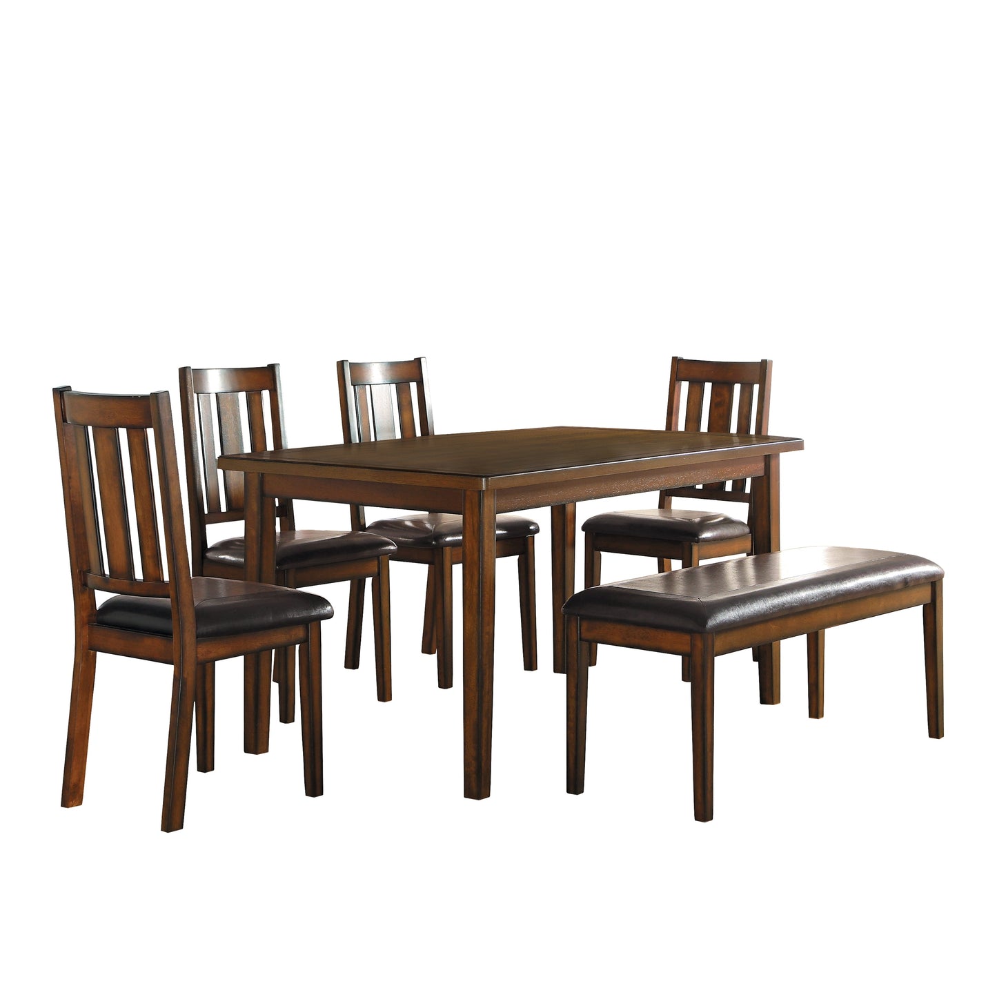 Delmar Burnished Brown 6-Piece Dining Set - 5511 - Luna Furniture - Dallas Store