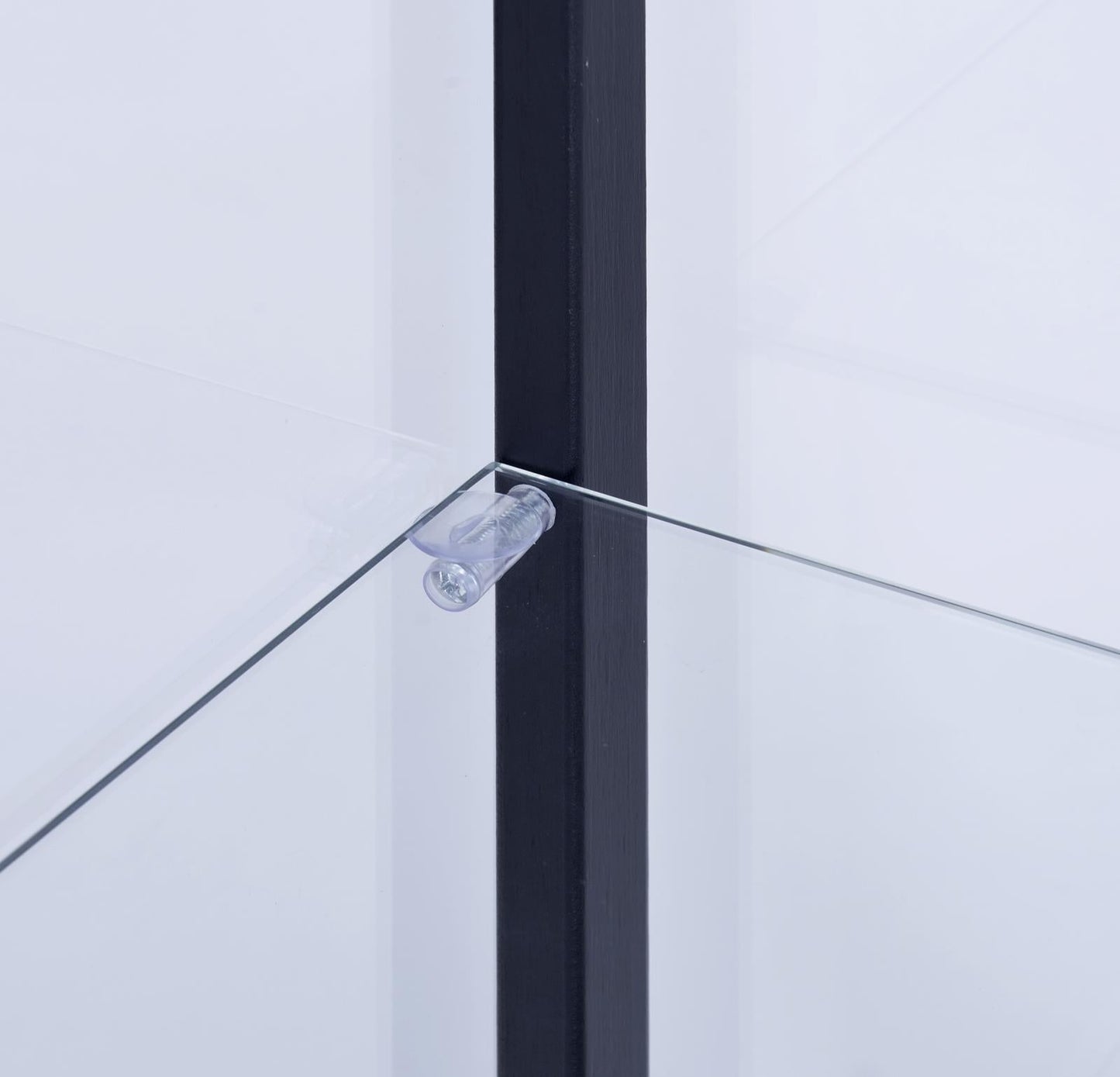 Delphinium Black/Clear 5-Shelf Glass Curio Cabinet - 950170 - Luna Furniture - Dallas Store