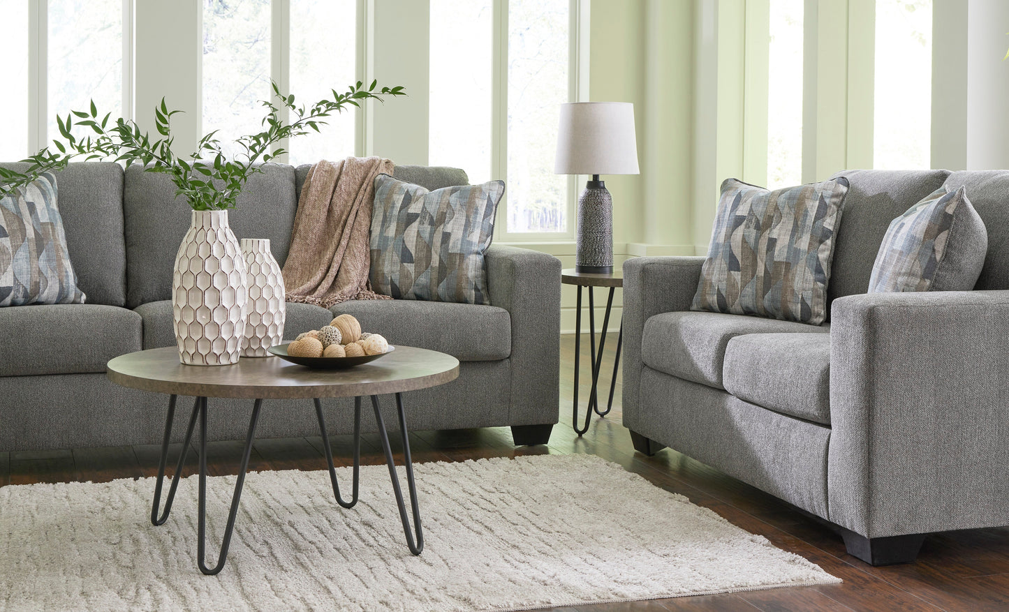 Deltona Graphite Living Room Set - SET | 5120538 | 5120535 - Luna Furniture - Dallas Store
