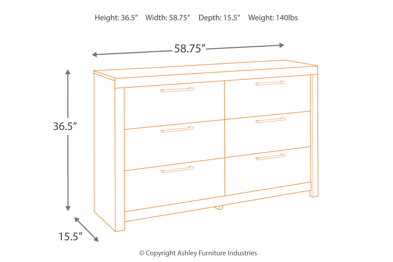 Derekson Multi Gray Dresser - B200-31 - Luna Furniture - Dallas Store