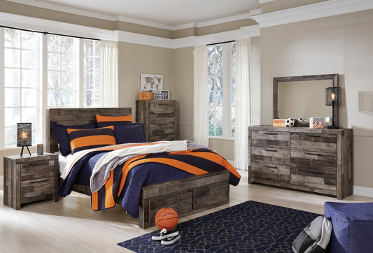 Derekson Multi Gray Footboard Storage Platform Youth Bedroom Set - SET | B200-84S | B200-87 | B200-89 | B200-31 | B200-36 | B200-92 | B100-12 - Luna Furniture - Dallas Store