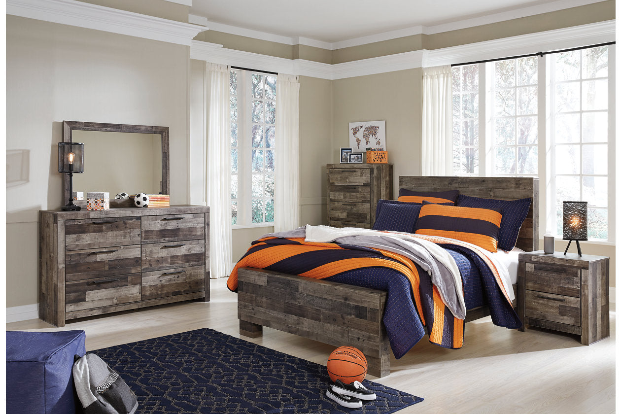 Derekson Multi Gray Full Panel Bed - SET | B200-84 | B200-86 | B200-87 - Luna Furniture - Dallas Store