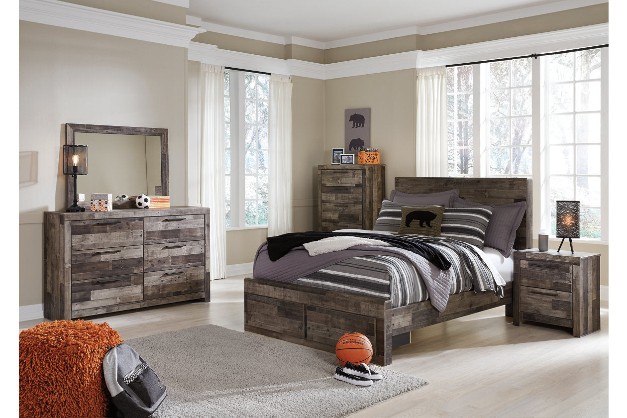 Derekson Multi Gray Full Panel Bed - SET | B200-84 | B200-86 | B200-87 - Luna Furniture - Dallas Store