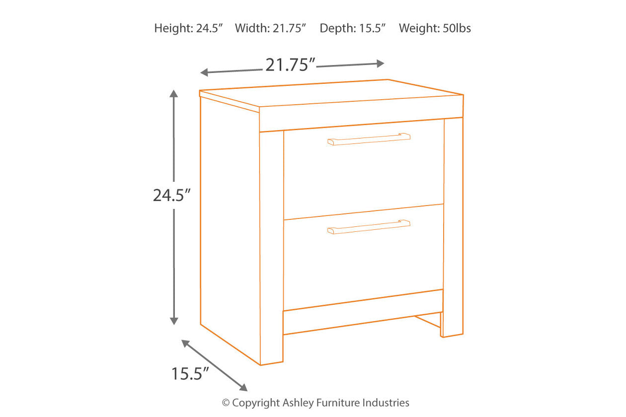 Derekson Multi Gray Nightstand - B200-92 - Luna Furniture - Dallas Store