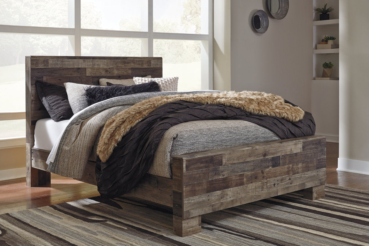 Derekson Multi Gray Queen Panel Bed - SET | B200-54 | B200-57 | B200-96 - Luna Furniture - Dallas Store