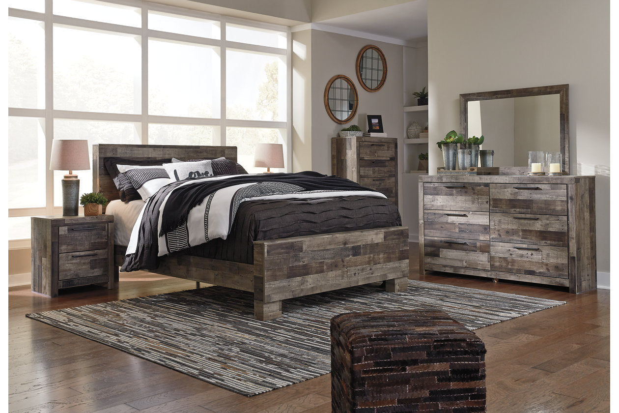 Derekson Multi Gray Queen Panel Bed - SET | B200-54 | B200-57 | B200-96 - Luna Furniture - Dallas Store