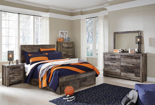 Derekson Multi Gray Side/Footboard Storage Platform Youth Bedroom Set - SET | B200-84S | B200-87 | B200-89 | B200-50 | B200-31 | B200-92 | B100-12 - Luna Furniture - Dallas Store