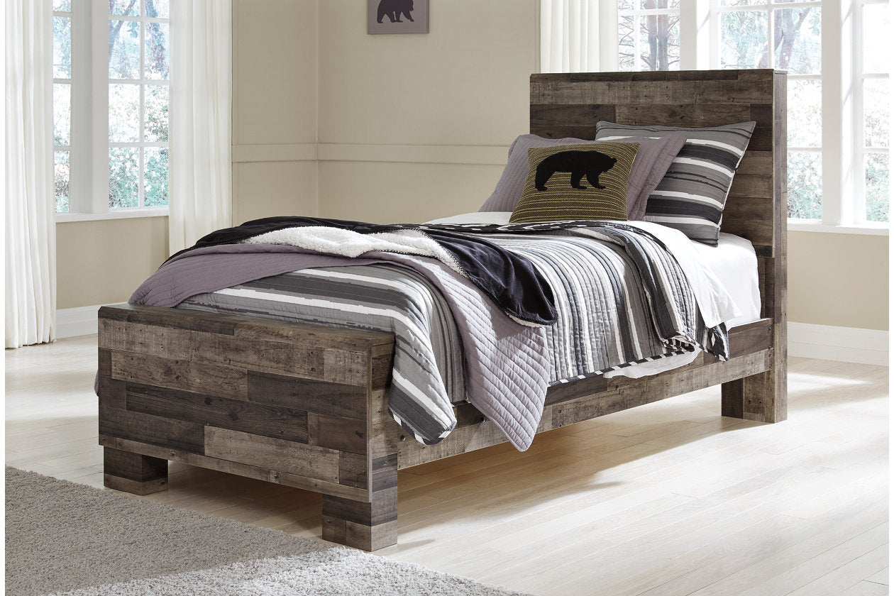 Derekson Multi Gray Twin Panel Bed - SET | B200-52 | B200-53 | B200-83 - Luna Furniture - Dallas Store