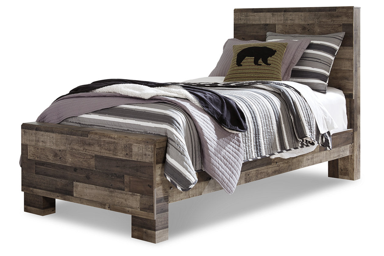 Derekson Multi Gray Twin Panel Bed - SET | B200-52 | B200-53 | B200-83 - Luna Furniture - Dallas Store