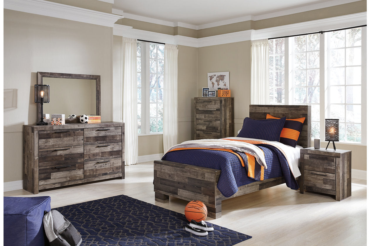 Derekson Multi Gray Twin Panel Bed - SET | B200-52 | B200-53 | B200-83 - Luna Furniture - Dallas Store