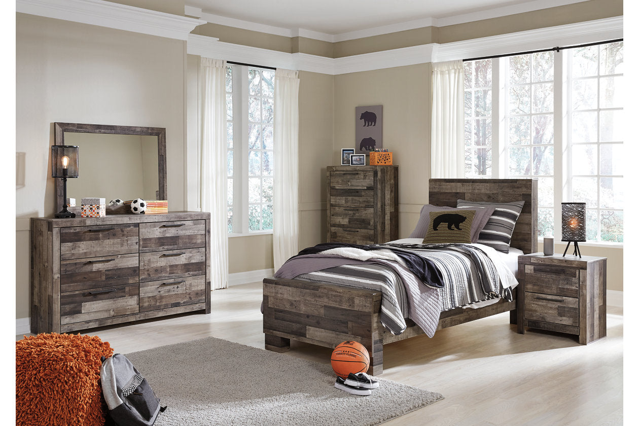 Derekson Multi Gray Twin Panel Bed - SET | B200-52 | B200-53 | B200-83 - Luna Furniture - Dallas Store