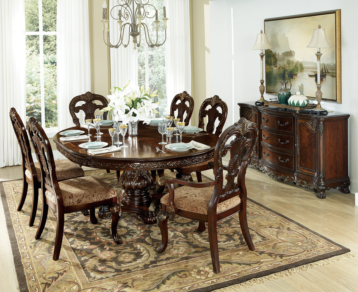 Deryn Park Cherry Buffet - 2243-55 - Luna Furniture - Dallas Store