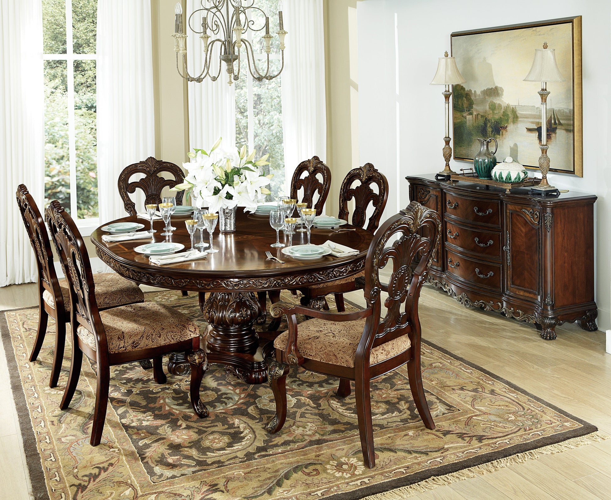 Deryn Park Cherry Buffet - 2243-55 - Luna Furniture - Dallas Store