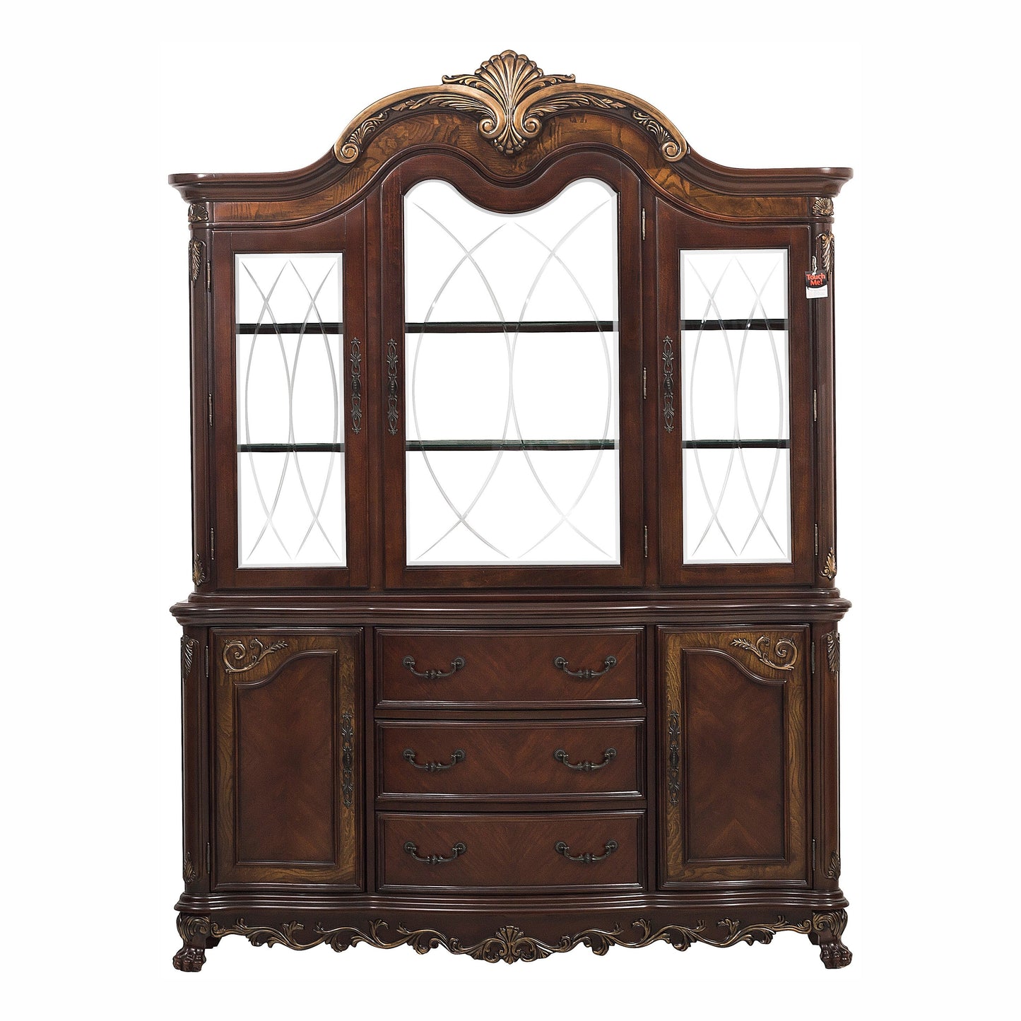 Deryn Park Cherry Buffet & Hutch - SET | 2243-55 | 2243-50 - Luna Furniture - Dallas Store