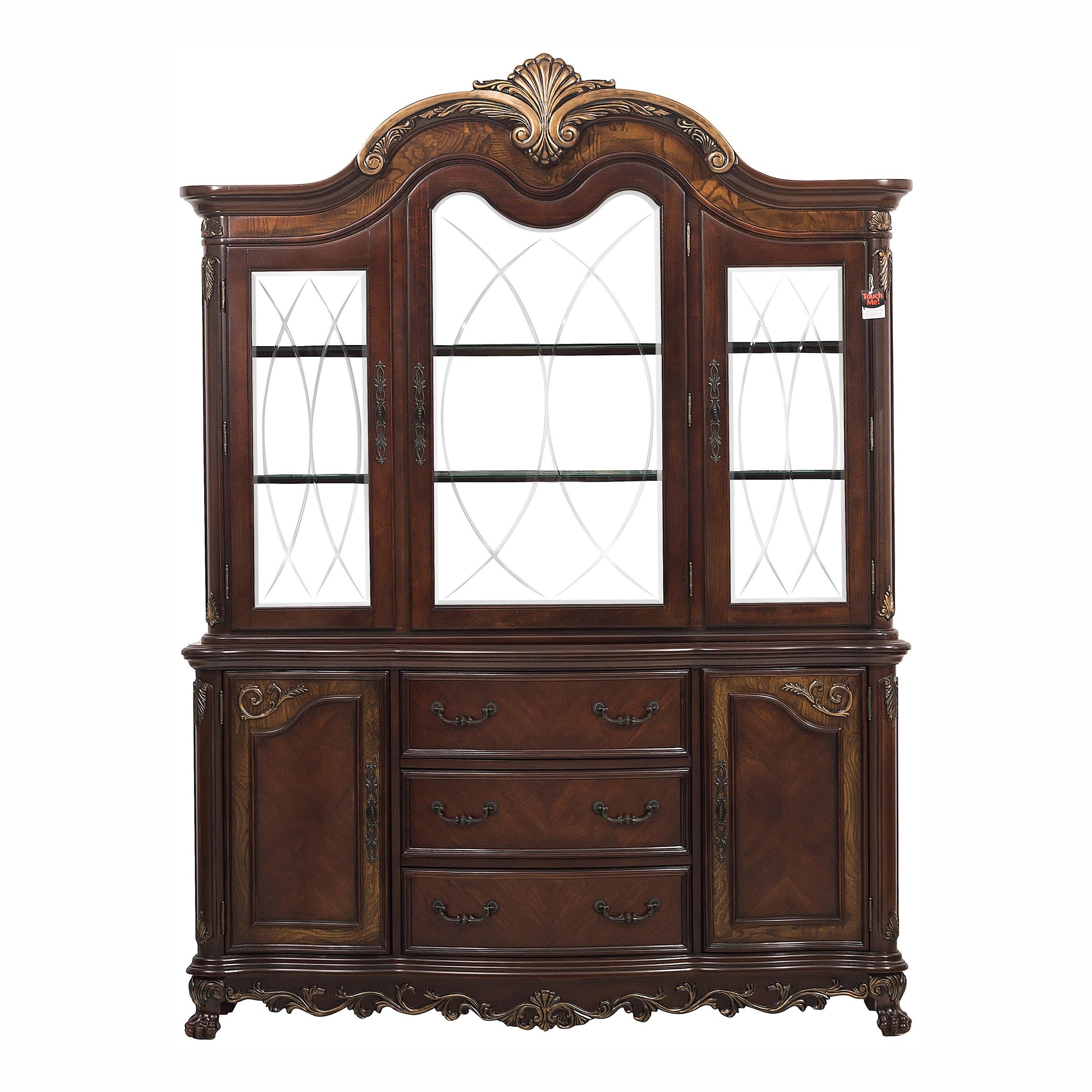 Deryn Park Cherry Buffet & Hutch - SET | 2243-55 | 2243-50 - Luna Furniture - Dallas Store