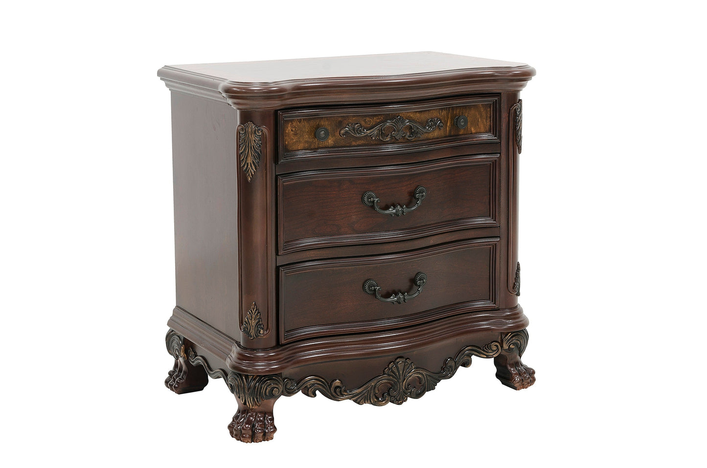 Deryn Park Cherry Sleigh Bedroom Set - SET | 2243SLK-1 | 2243SLK-2 | 2243SLK-3EK | 2243-5 | 2243-6 | 2243-4 | 2243-9 - Luna Furniture - Dallas Store