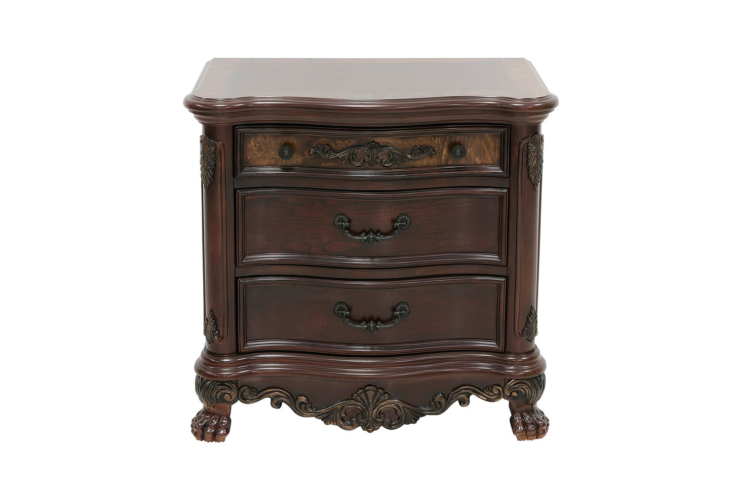 Deryn Park Cherry Sleigh Bedroom Set - SET | 2243SLK-1 | 2243SLK-2 | 2243SLK-3EK | 2243-5 | 2243-6 | 2243-4 | 2243-9 - Luna Furniture - Dallas Store
