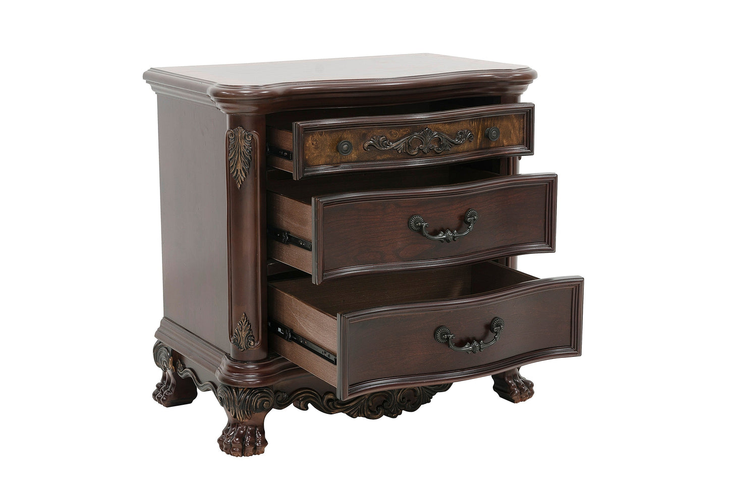 Deryn Park Cherry Sleigh Bedroom Set - SET | 2243SLK-1 | 2243SLK-2 | 2243SLK-3EK | 2243-5 | 2243-6 | 2243-4 | 2243-9 - Luna Furniture - Dallas Store