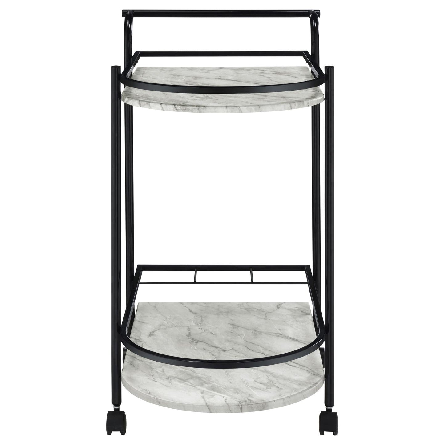 Desiree Black Rack Bar Cart with Casters - 181376 - Luna Furniture - Dallas Store