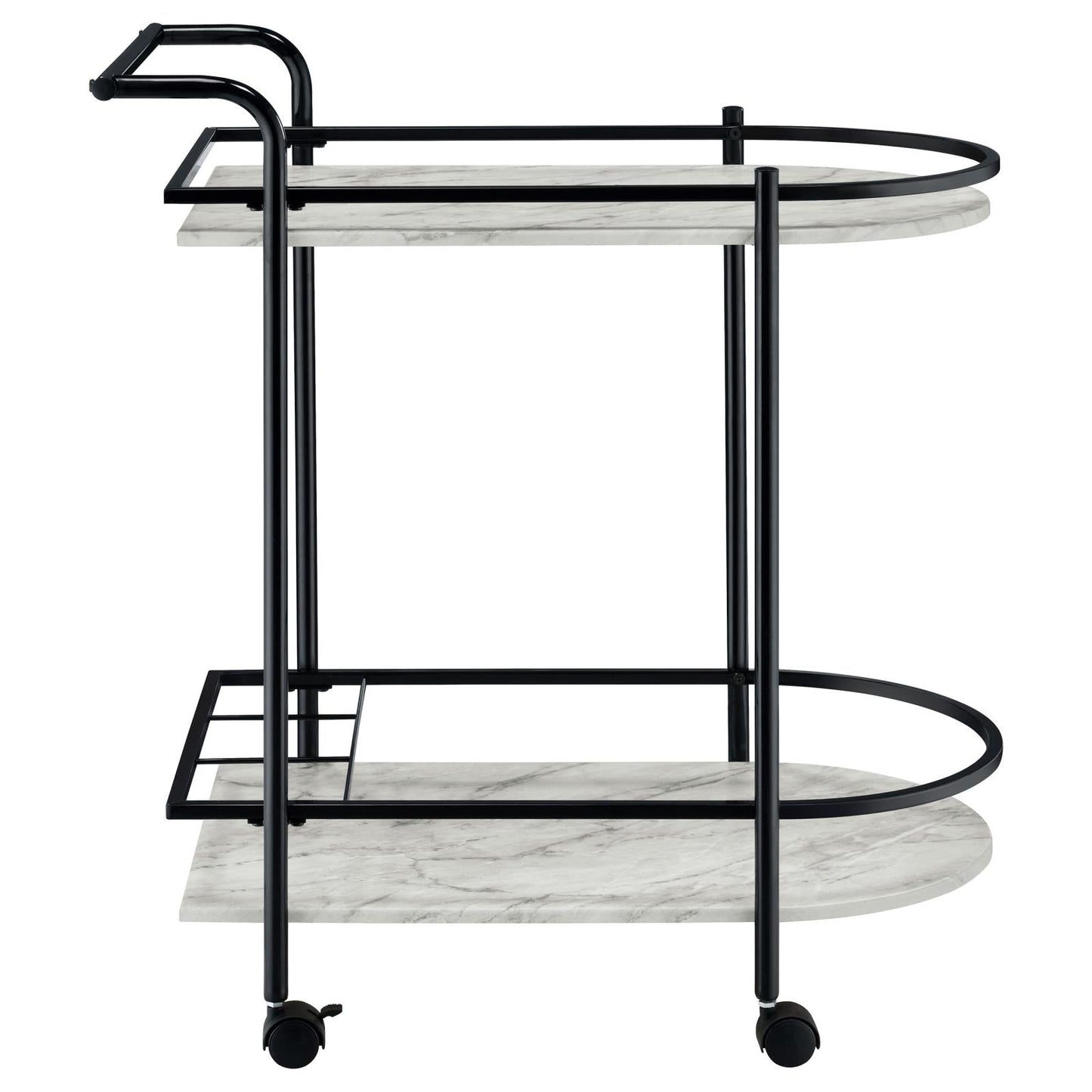 Desiree Black Rack Bar Cart with Casters - 181376 - Luna Furniture - Dallas Store