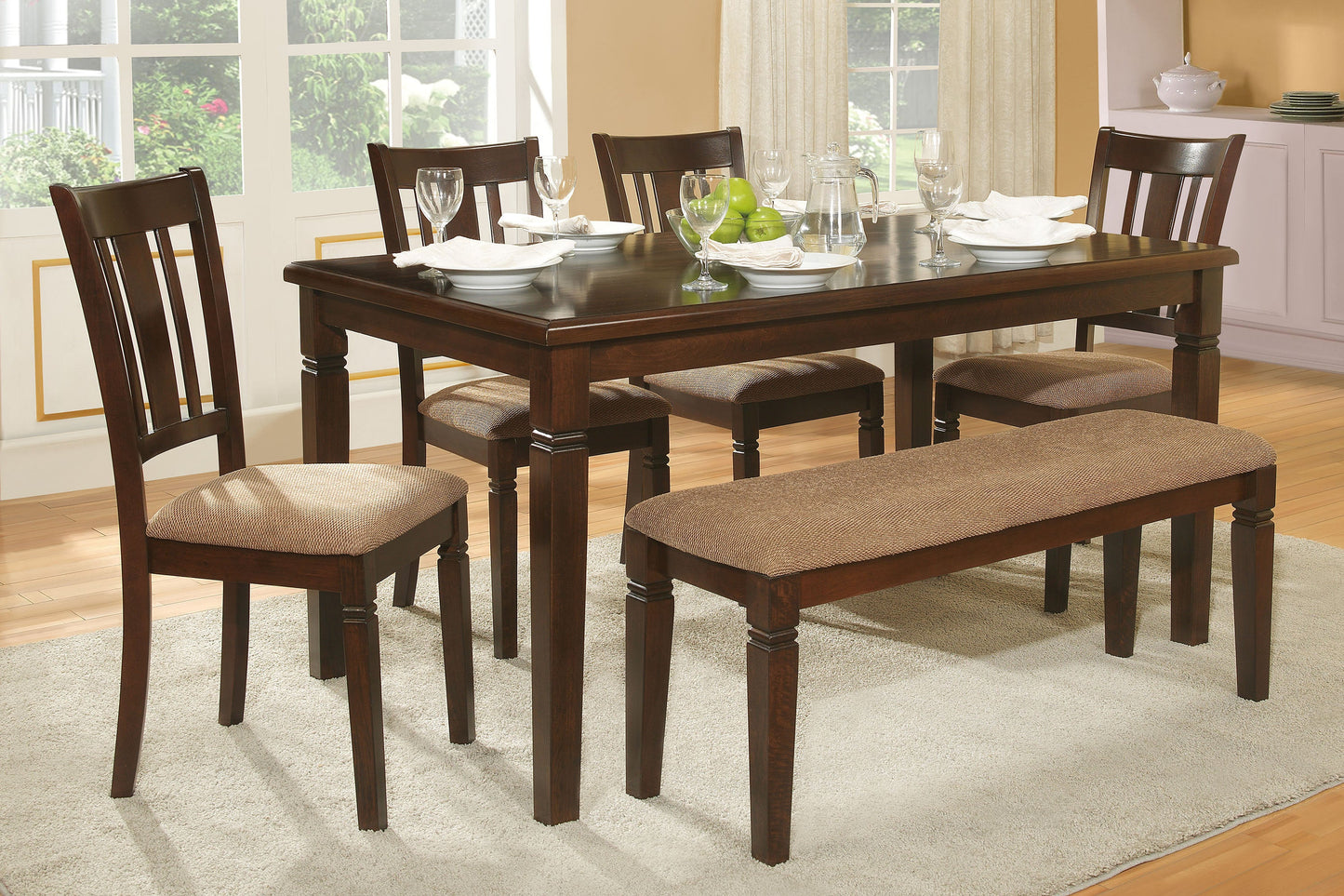 Devlin Espresso Dining Table - 2538-60 - Luna Furniture - Dallas Store
