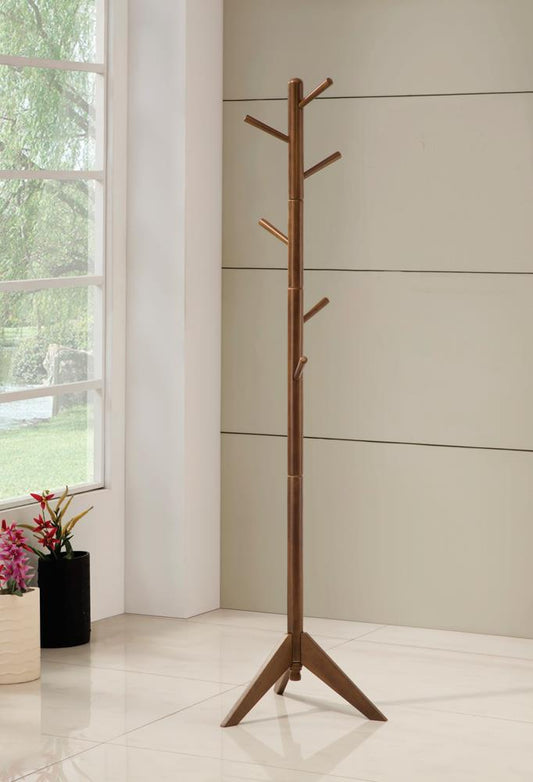 Devlin Walnut Coat Rack with 6 Hooks - 900633 - Luna Furniture - Dallas Store