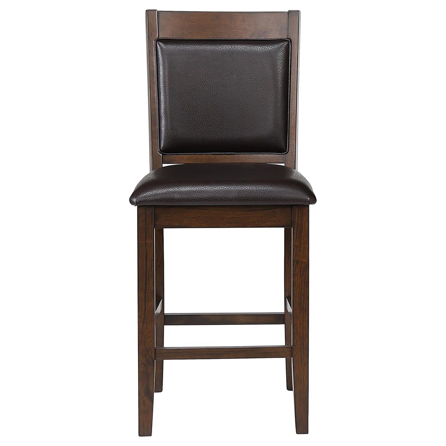 Dewey Brown/Walnut Upholstered Counter Height Chairs with Footrest, Set of 2 - 115209 - Luna Furniture - Dallas Store