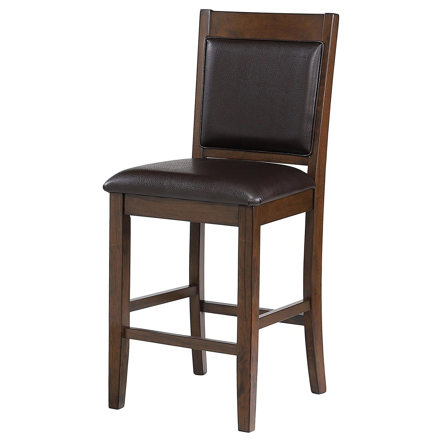 Dewey Brown/Walnut Upholstered Counter Height Chairs with Footrest, Set of 2 - 115209 - Luna Furniture - Dallas Store