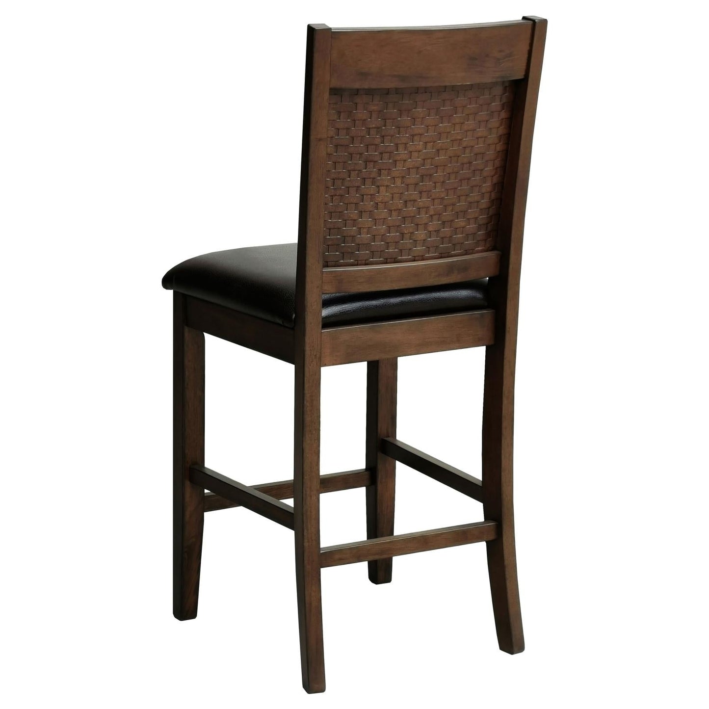 Dewey Brown/Walnut Upholstered Counter Height Chairs with Footrest, Set of 2 - 115209 - Luna Furniture - Dallas Store