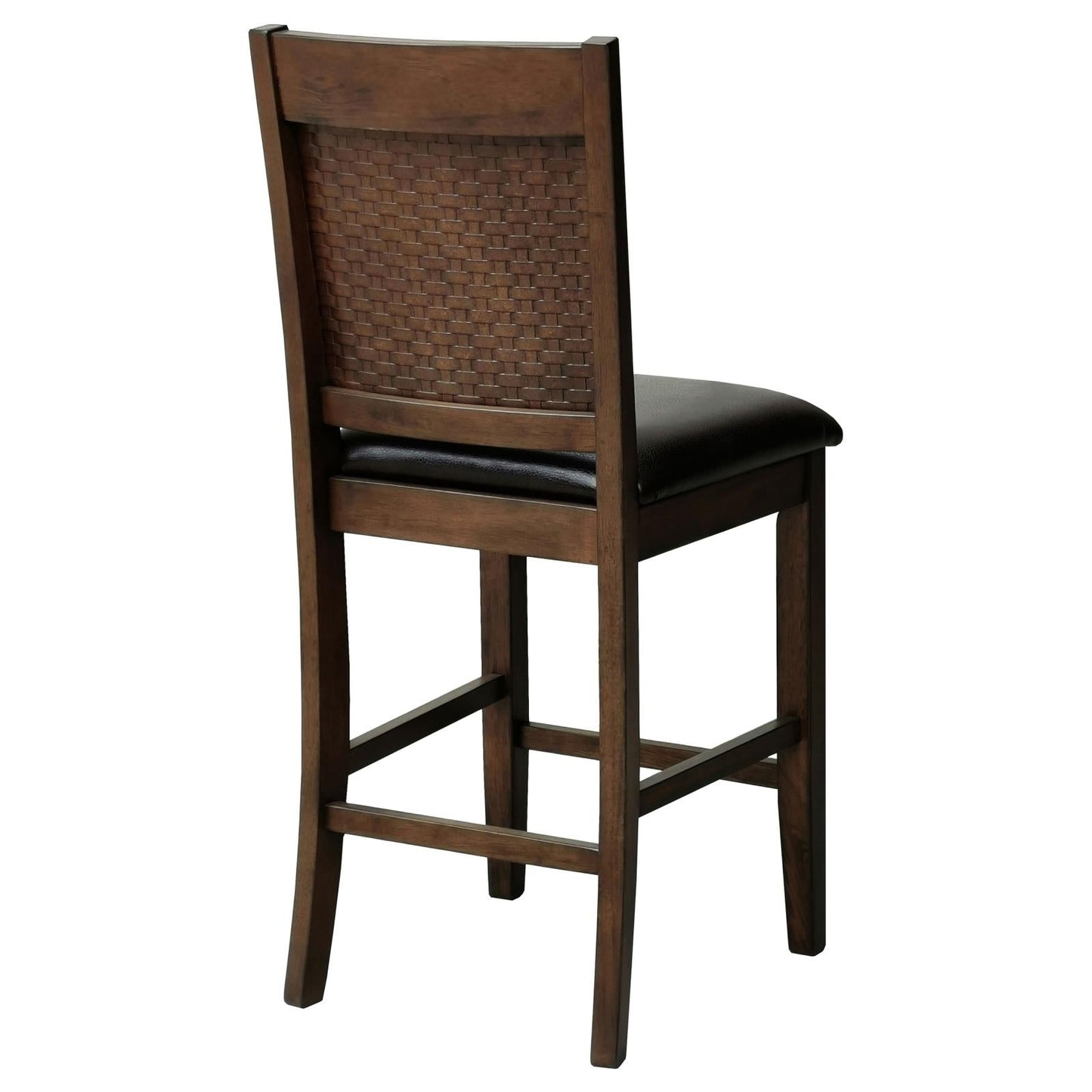 Dewey Brown/Walnut Upholstered Counter Height Chairs with Footrest, Set of 2 - 115209 - Luna Furniture - Dallas Store