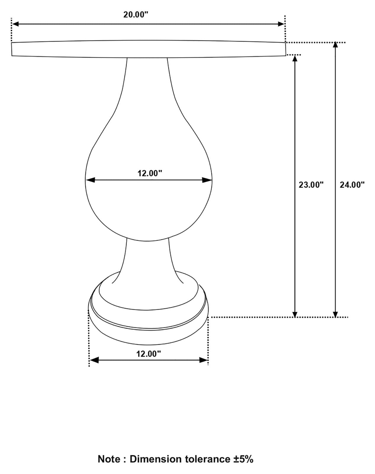 Dianella Round Pedestal Accent Table - 915107 - Luna Furniture - Dallas Store