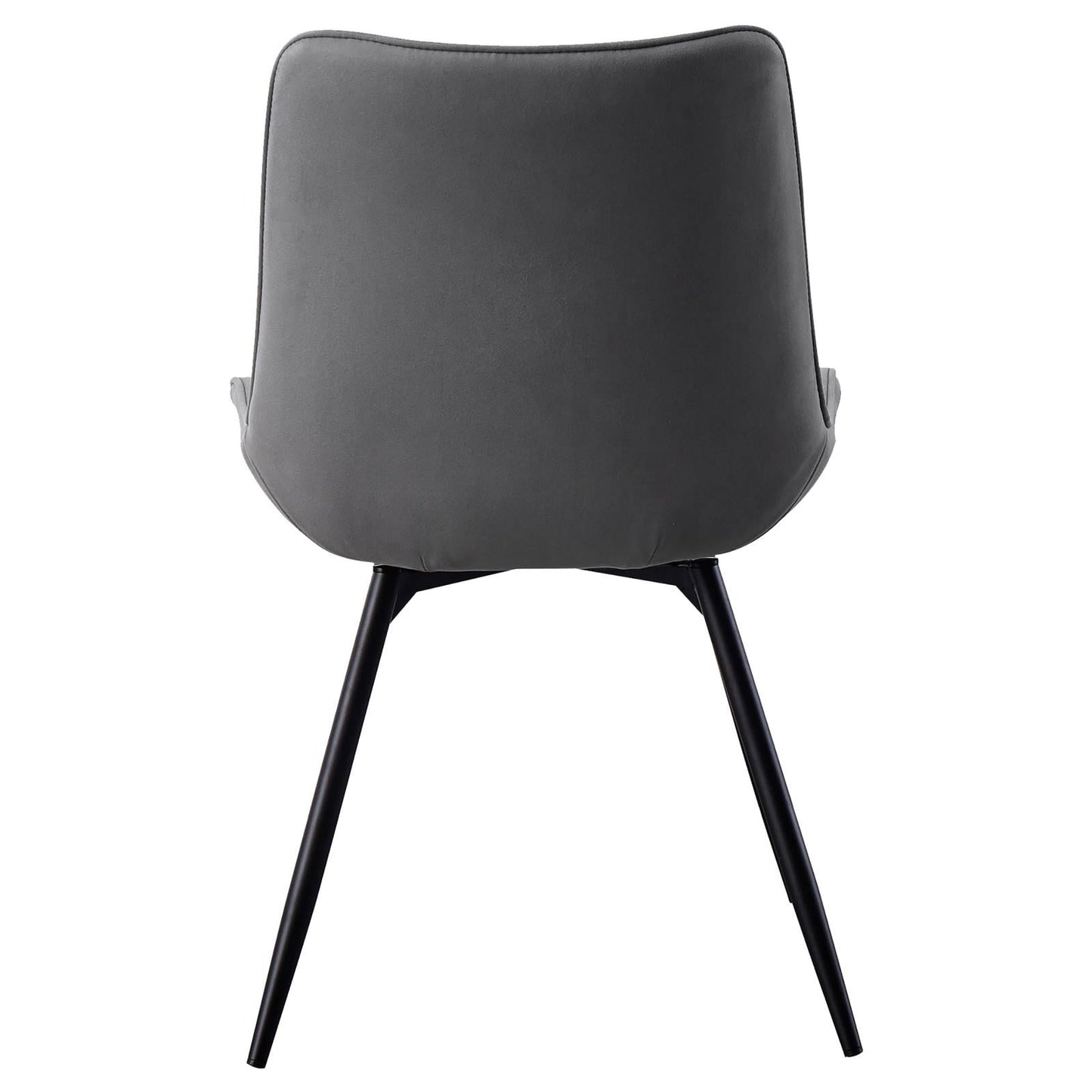 Diggs Gray/Gunmetal Upholstered Tufted Swivel Dining Chairs, Set of 2 - 193312 - Luna Furniture - Dallas Store