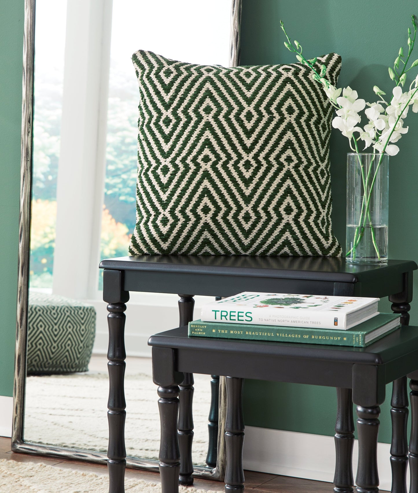 Digover Green/Ivory Pillow (Set of 4) - A1001036 - Luna Furniture - Dallas Store