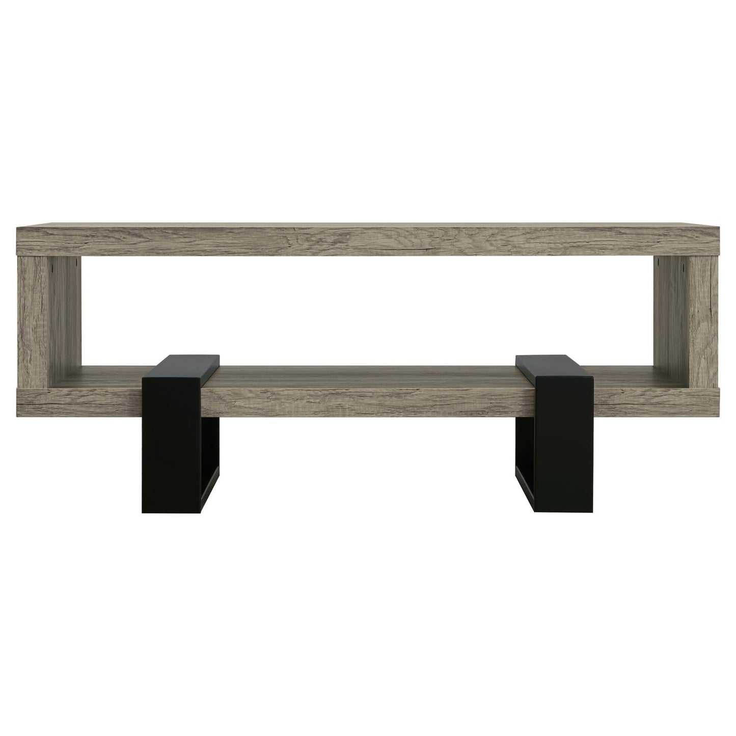 Dinard Gray Driftwood Coffee Table with Shelf - 720878 - Luna Furniture - Dallas Store