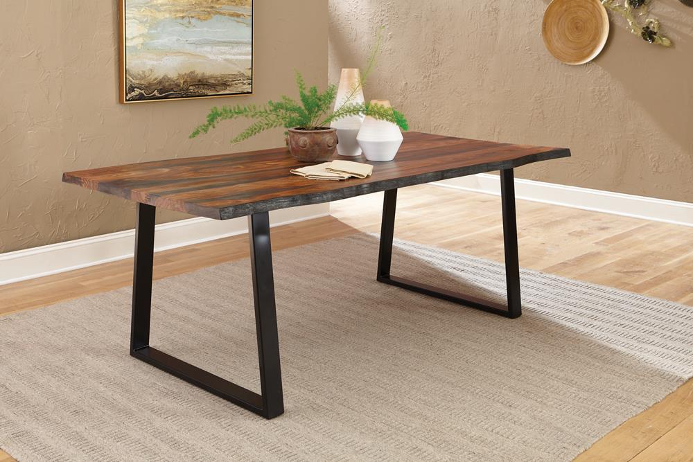 Ditman Gray Sheesham/Black Live Edge Dining Table - 110181 - Luna Furniture - Dallas Store