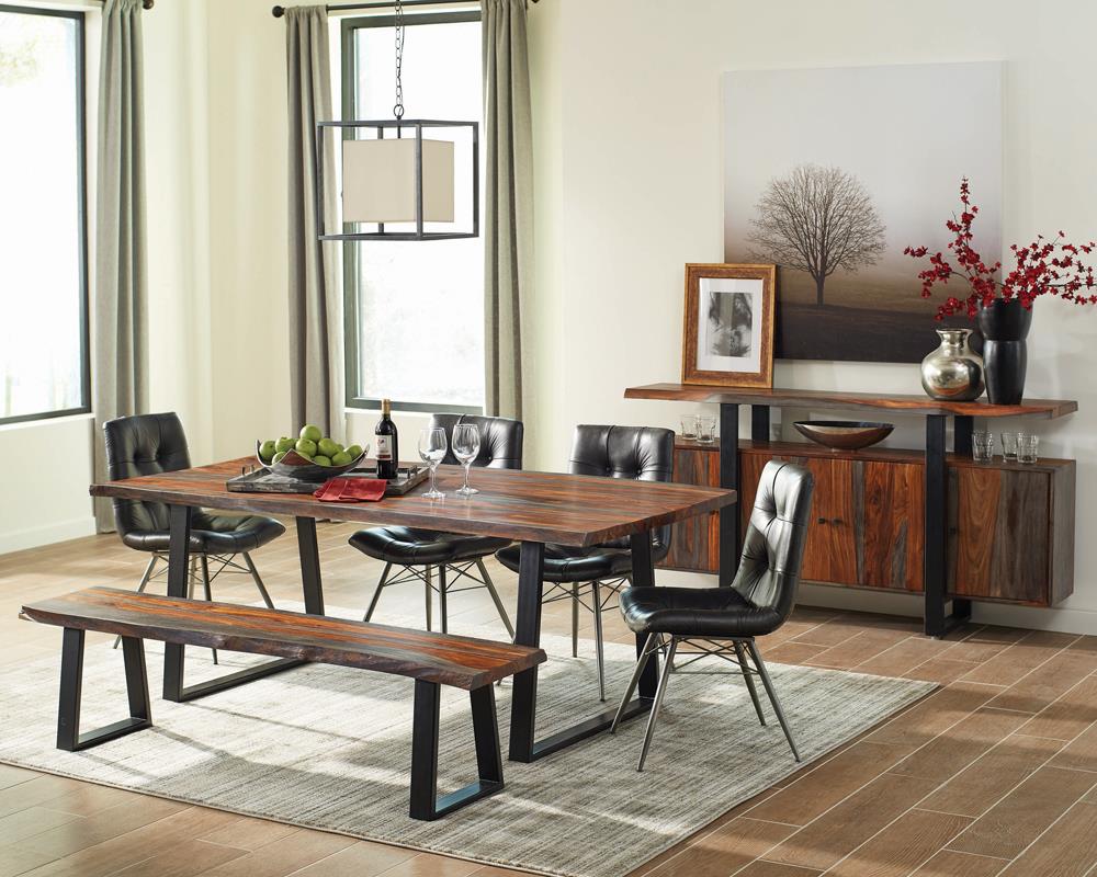 Ditman Gray Sheesham/Black Live Edge Dining Table - 110181 - Luna Furniture - Dallas Store