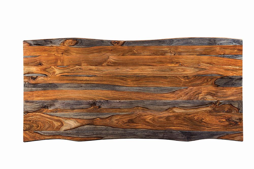 Ditman Gray Sheesham/Black Live Edge Dining Table - 110181 - Luna Furniture - Dallas Store